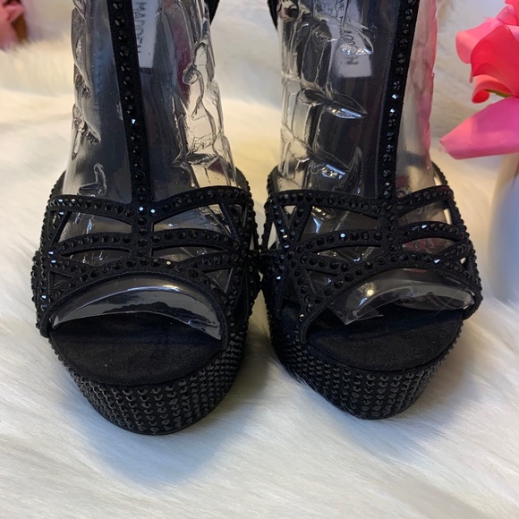 Steve Madden Alianaa T-Strap Black Rhinestones - Picture 8 of 16